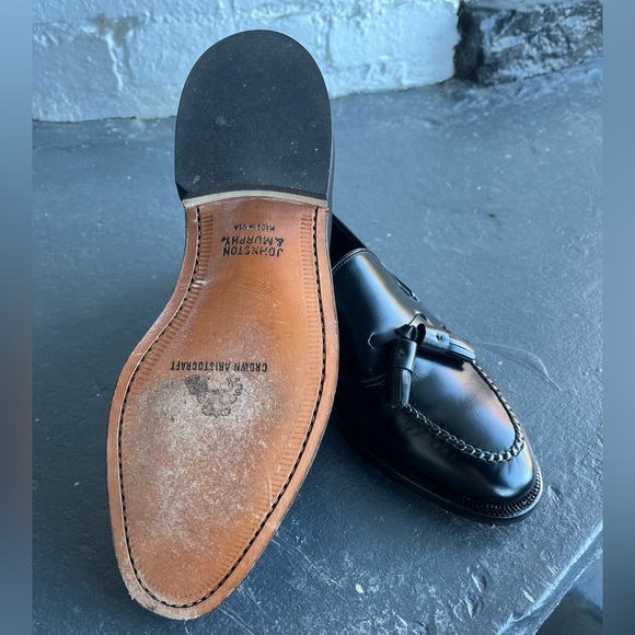 VINTAGE & UNWORN!!! Johnston & Murphy Westchester 7.5D tassel loafer made in USA - Picture 3 of 5